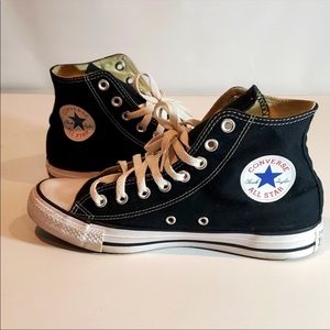 Converse Black HiTops 9.5W 7.5M